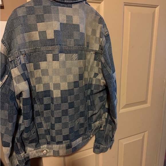 Louis Vuitton Denim Damier Print Jacket By Pharrell NWT - Picture 11 of 12